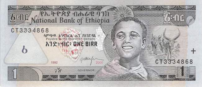 Ethiopia 1 Birr 2000 p.46b